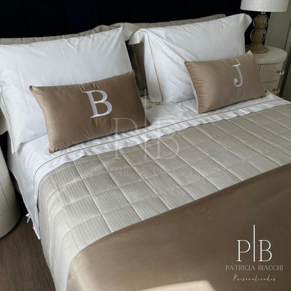 Peseira Dupla Veludo Caramelo