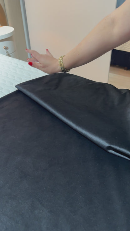 Peseira Dupla Veludo Preto